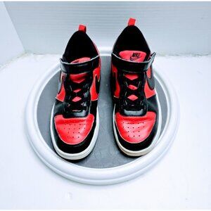 Nike Toddler Air Jordan 1 Low Bred Shoes Size 3Y Red/Black Leather Sneakers